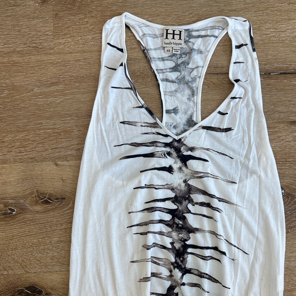 Haute Hippie Grunge Tie Dye V-Neck Tank Top